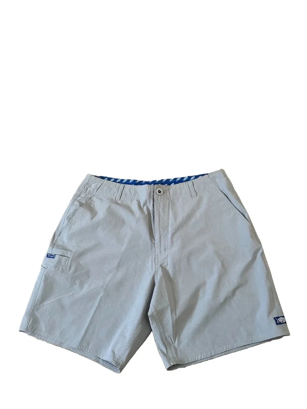 AFTCO Shorts Men's 32 Gray Stretch Chino Fishing Microfiber Everyday Aftech 9